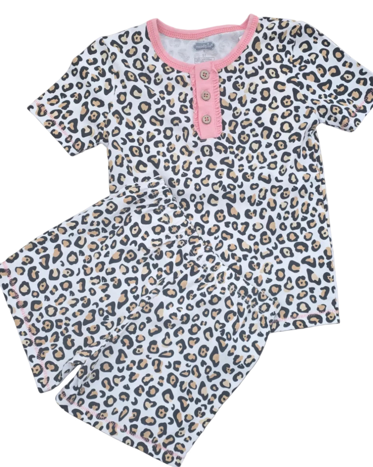 Pink Leopard PJ Short Set