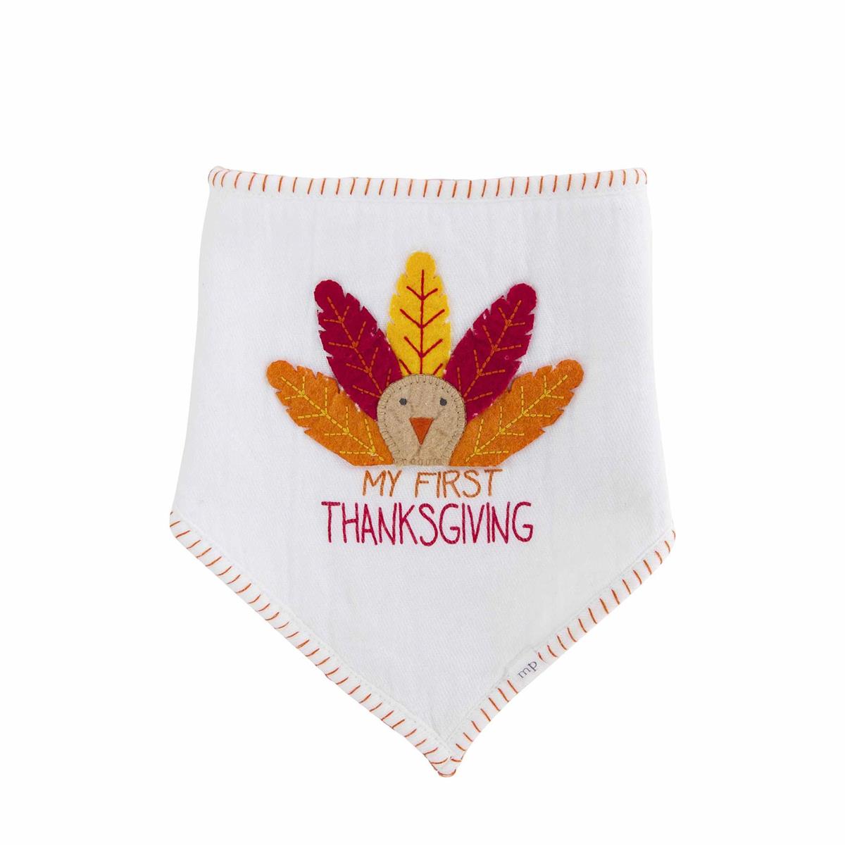 White My First Thanksgiving Bib