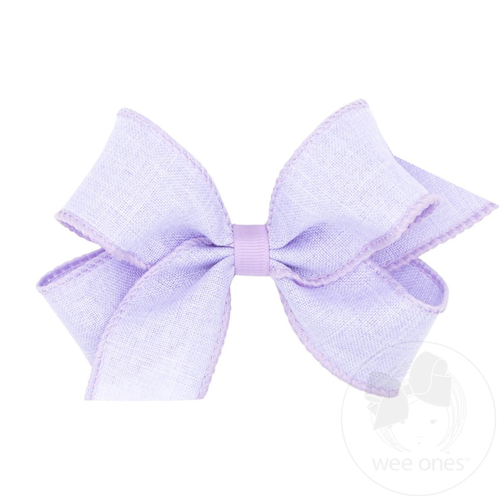 MED LINEN BOW LOR