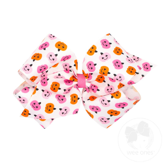 KING GROSGRAIN HALLOWEEN PRINT HAIR BOW