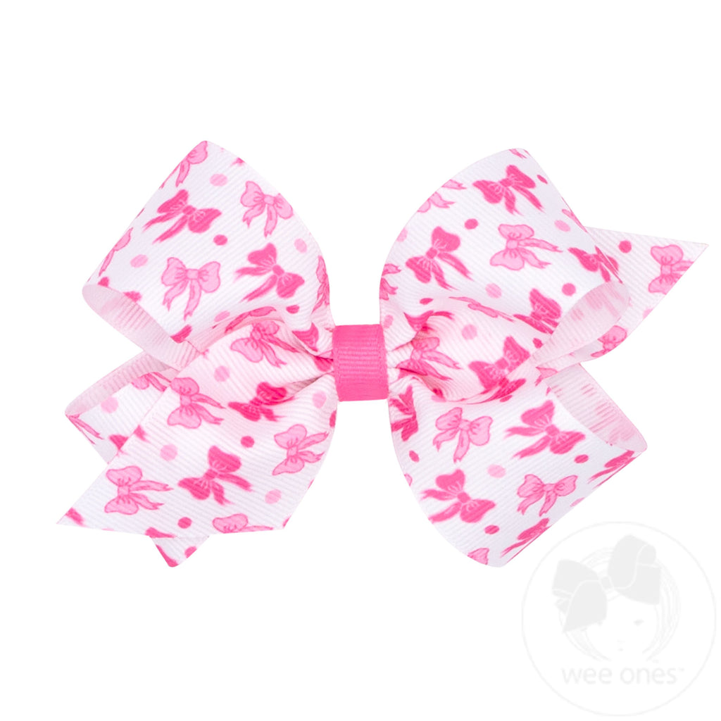 MED BOW PRINT BOW