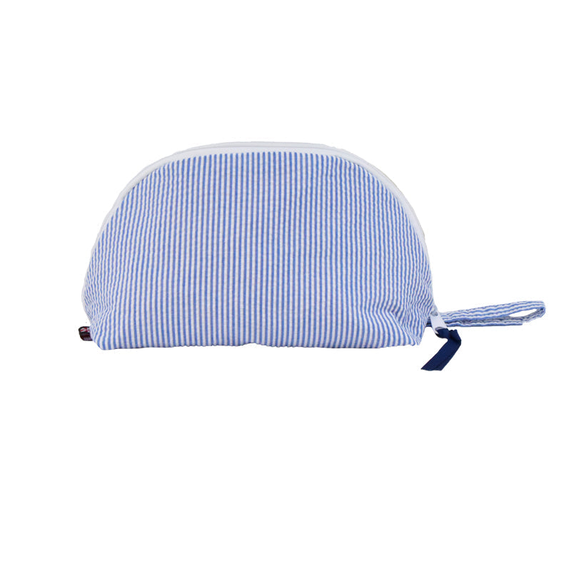 Navy Seersucker Small Taco Bag