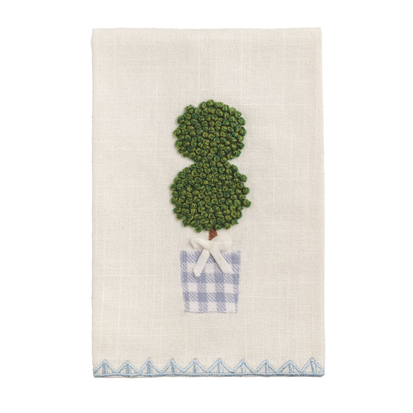 Topiary Embroidered Towel