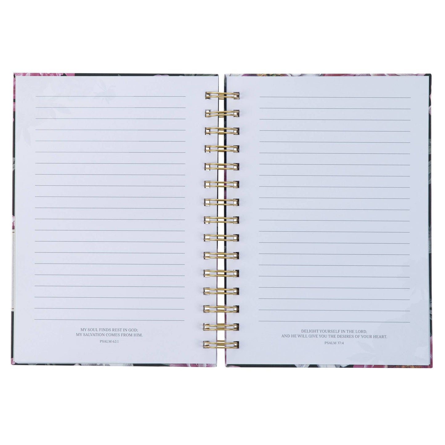 Journal Wirebound Black Floral All Things Matt. 19:26