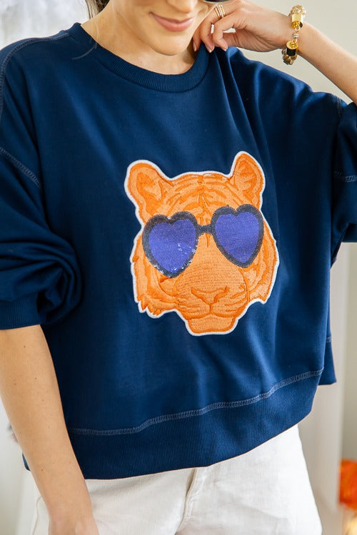 Sweatshirt Millie Navy Tiger