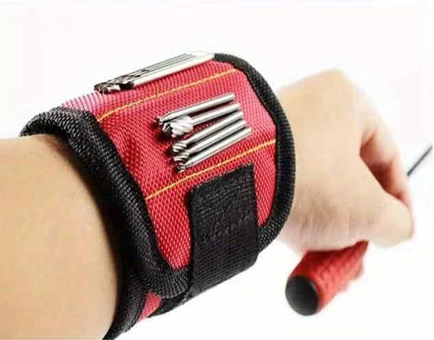 Magnetic Tool Organizer Wristband | Red