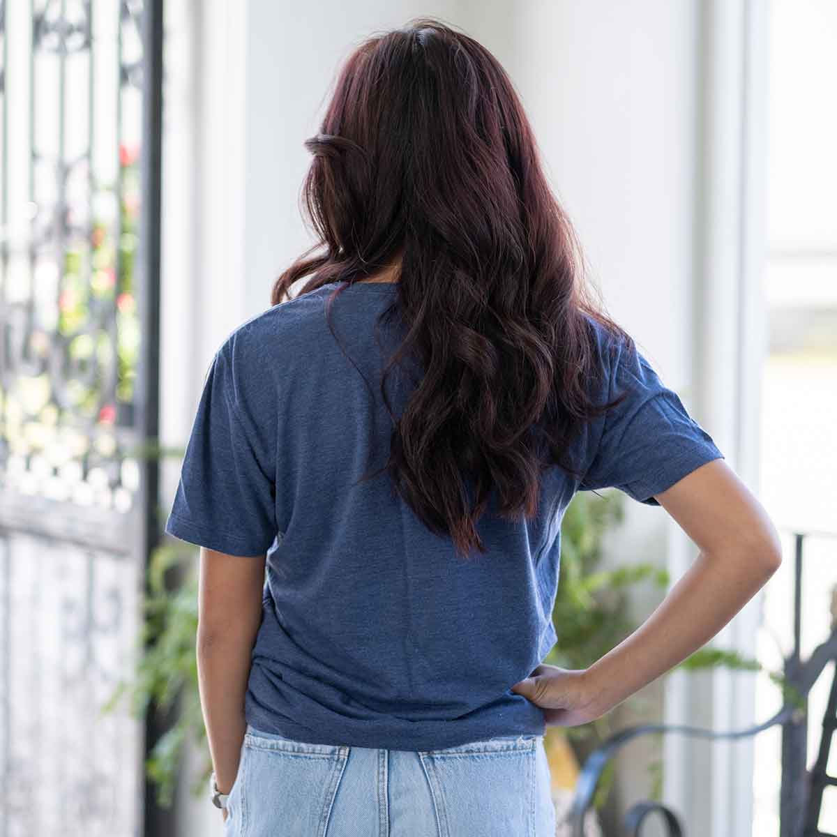 Classy Until Kickoff V-Neck T-Shirt Blue/White