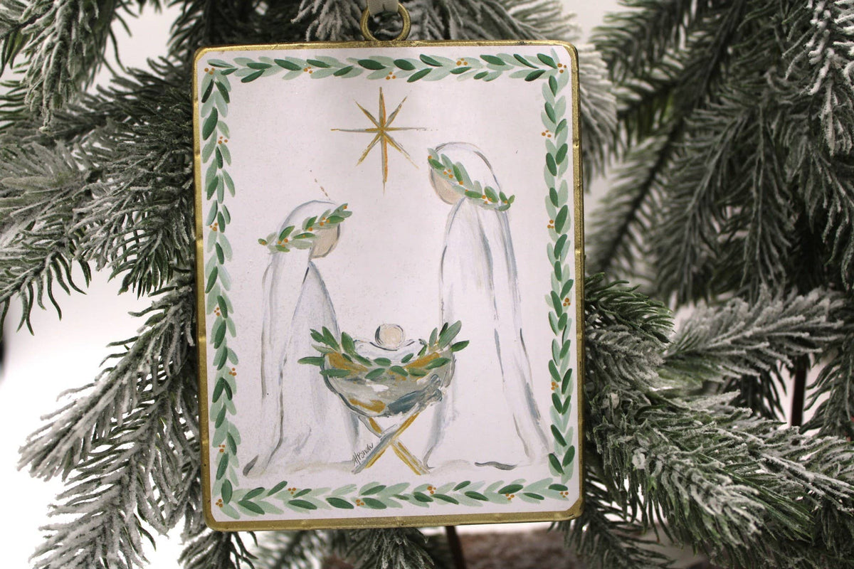 HOLY FAMILY METAL ORNAMENT