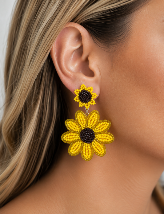 Fall Seed Beaded Earrings