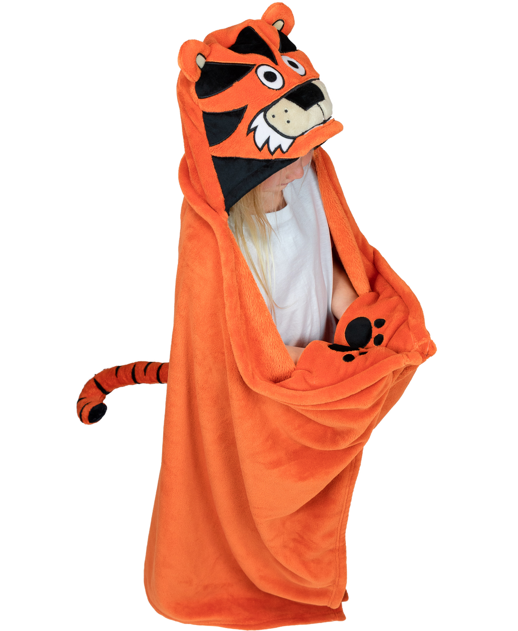 Tiger Kid's Hooded Blanket