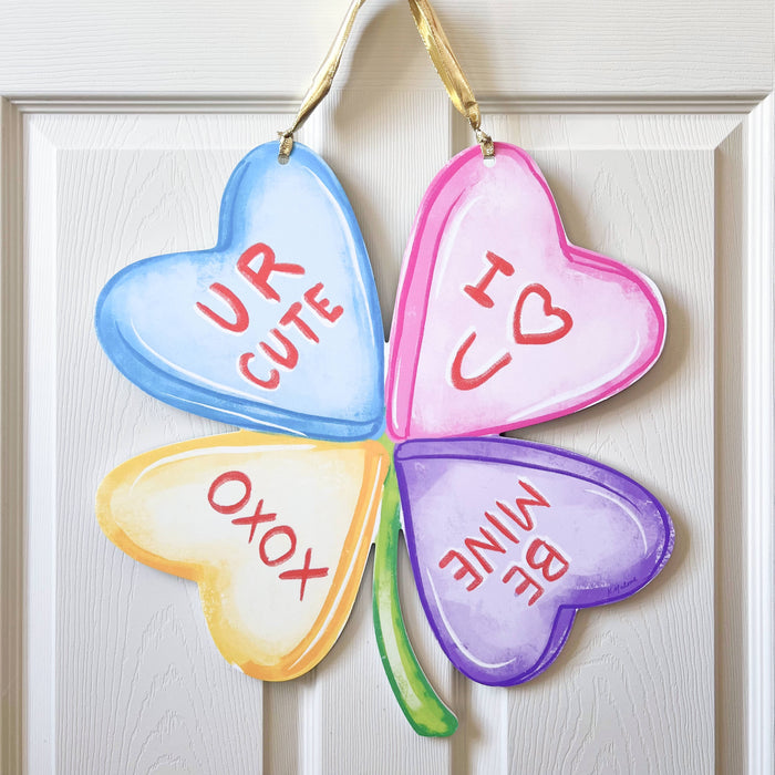 Conversation Hearts Door Hanger