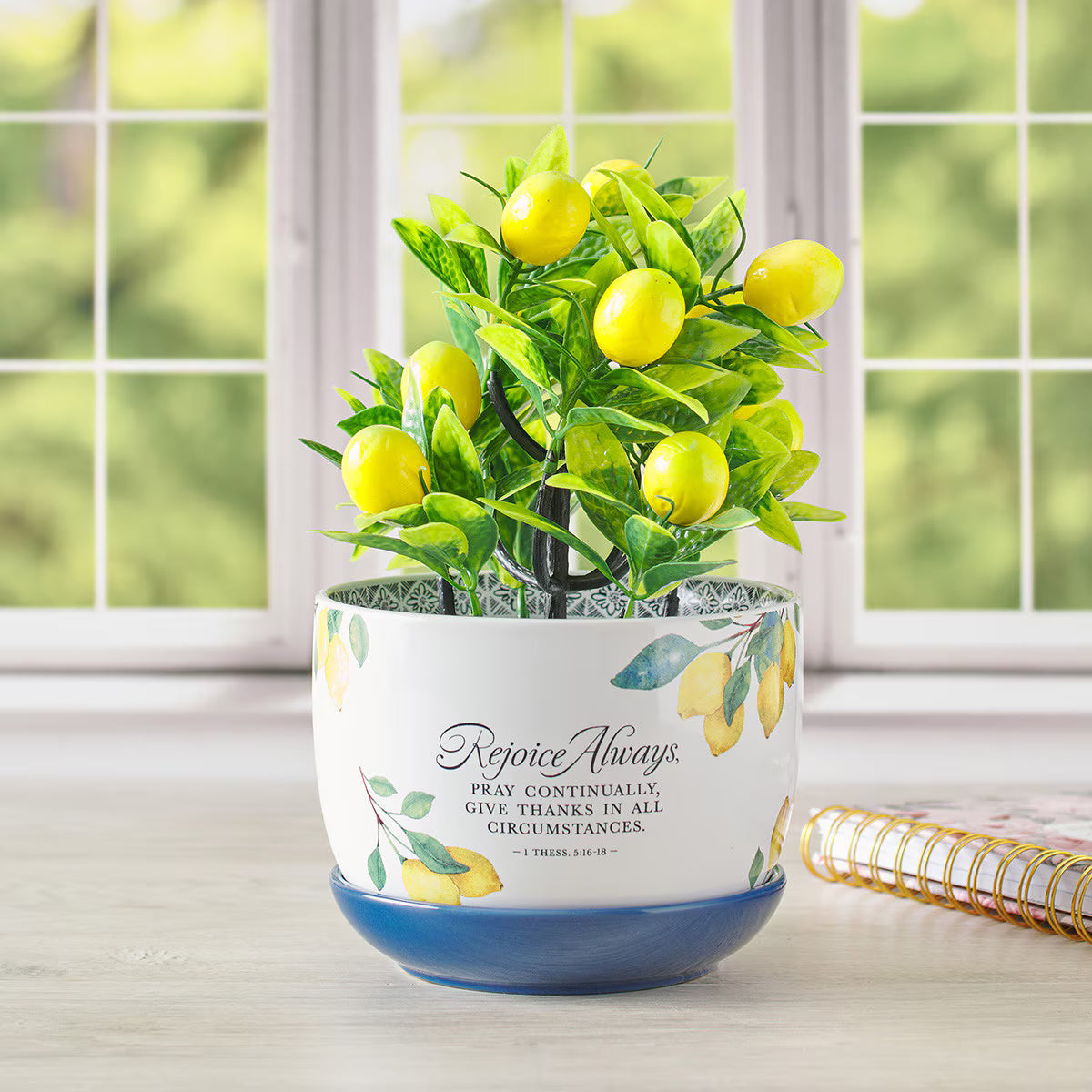 Planter Lemons Rejoice Always 1 Thess. 5:16-18