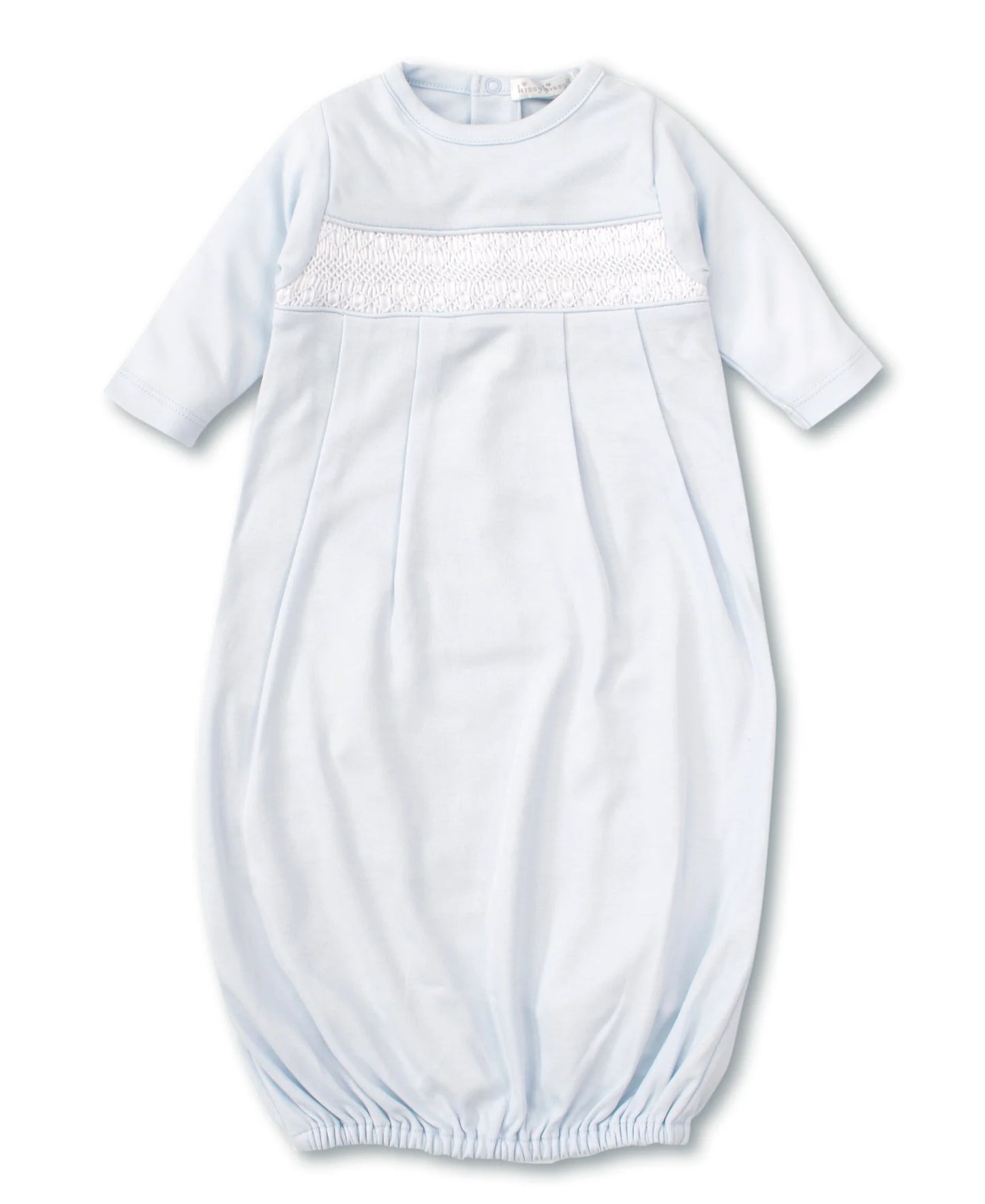 Hand Smocked CLB Charmed Blue Sack Gown