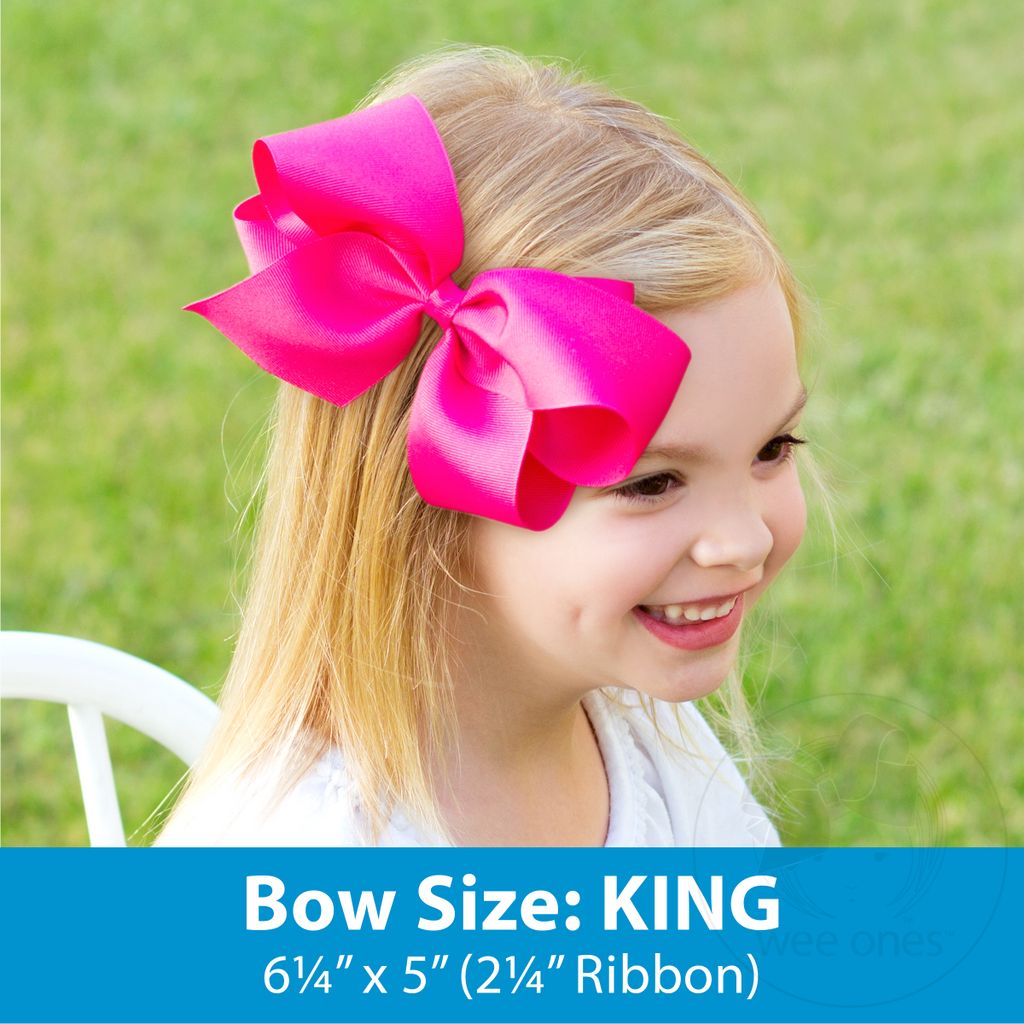 King Back to School Colorblock Pencil Print Hair Bow
