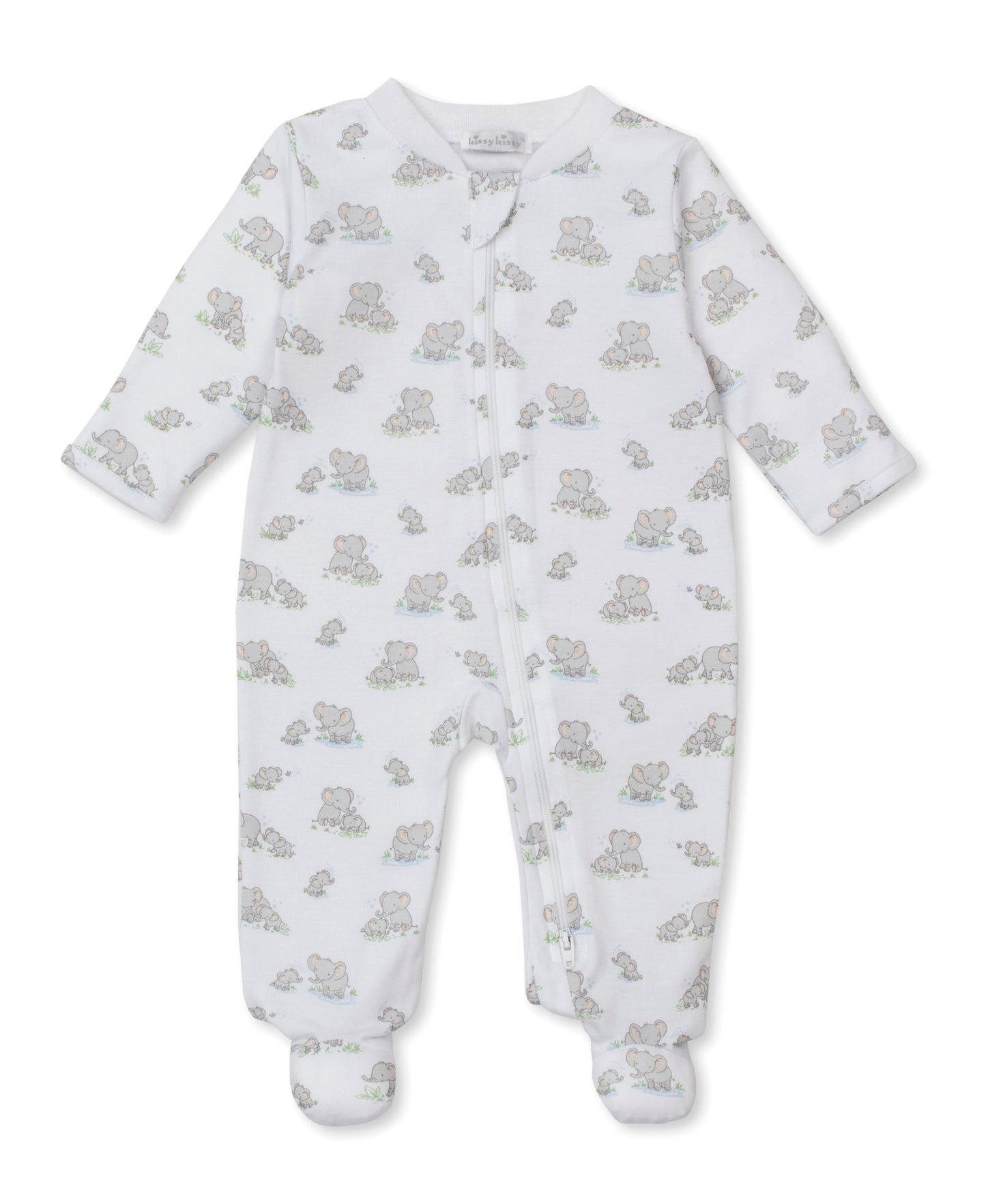 Footie W/Zip Elephant