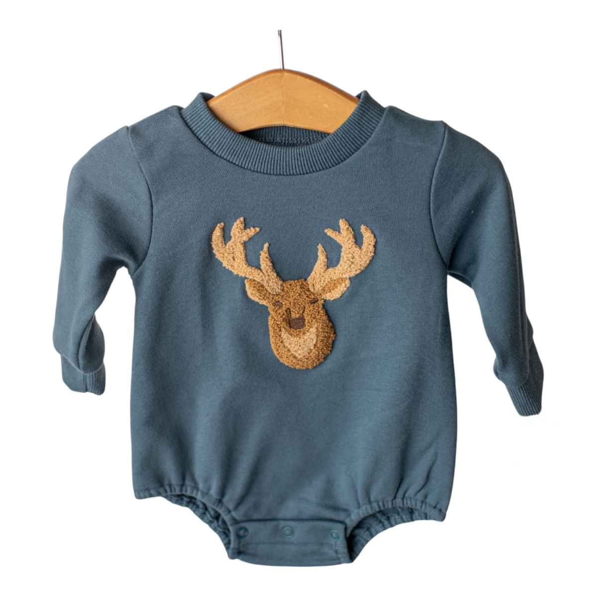 Deer Applique Boys L/S Bubble
