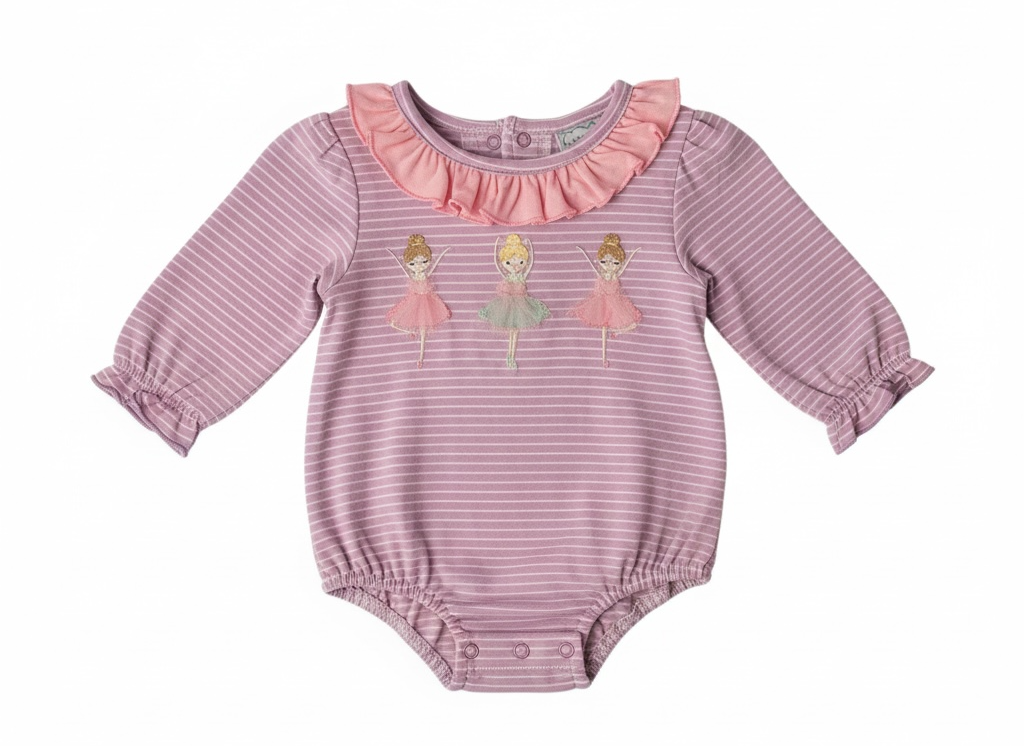 Ballerina Applique L/S Bubble