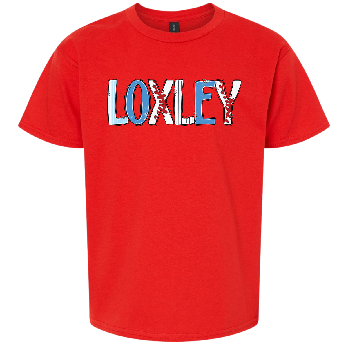 Loxley Baseball Letters Youth T-Shirt