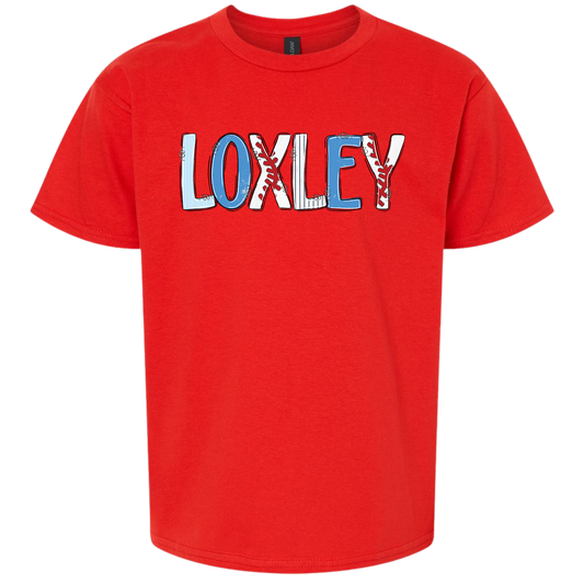 Loxley Baseball Letters Youth T-Shirt