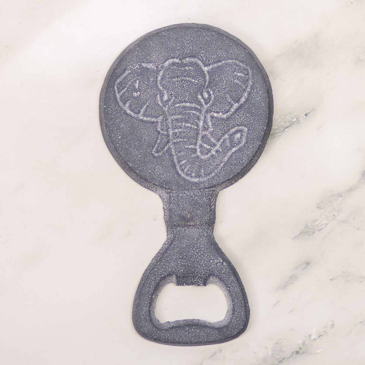 Elephant Bottle Opener Antique Gray 2.5x4.5