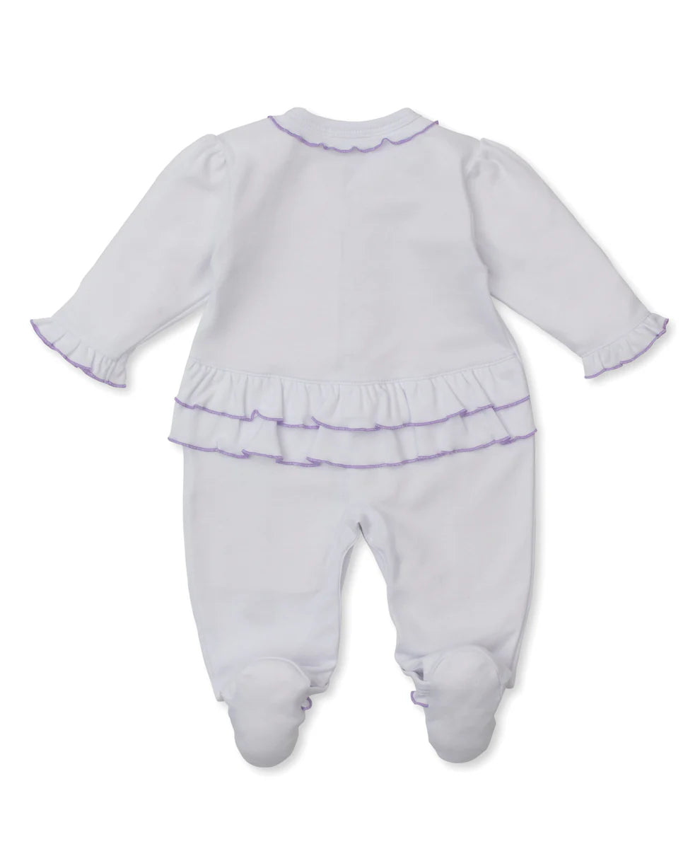 Lilac Roses Footie W/ Hat Set