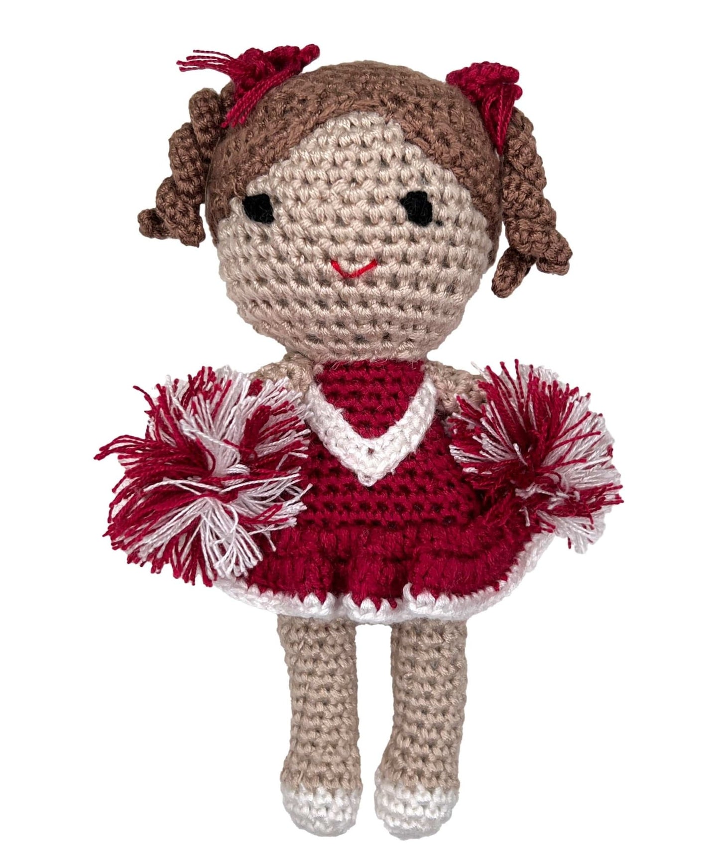 Cheerleader Bamboo Crochet Rattle