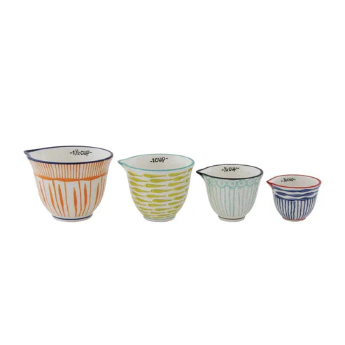 Colorful Striped Measuring Cups