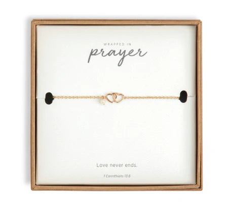 Dainty Double Heart Braclet - Gold