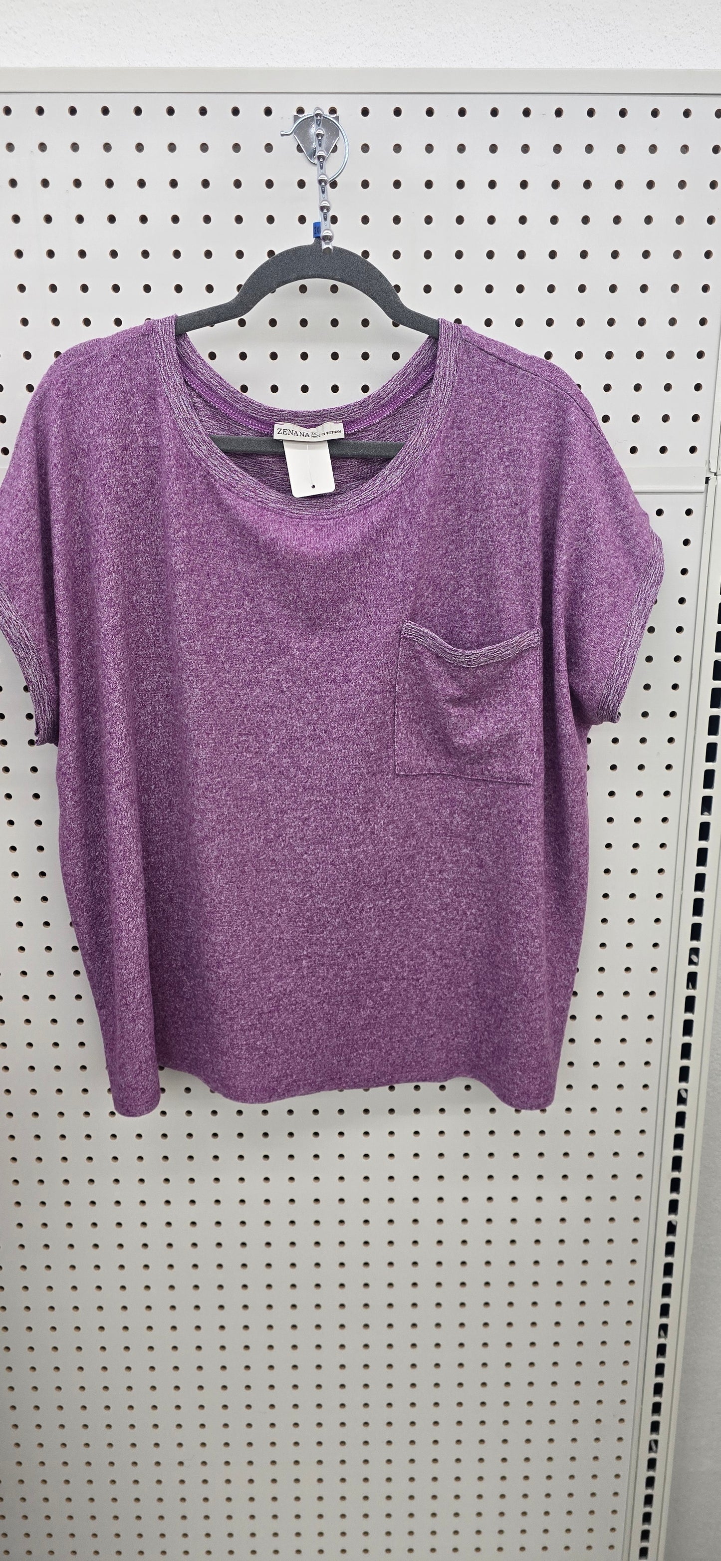 Plus Melange Hacci Tee With Pocket