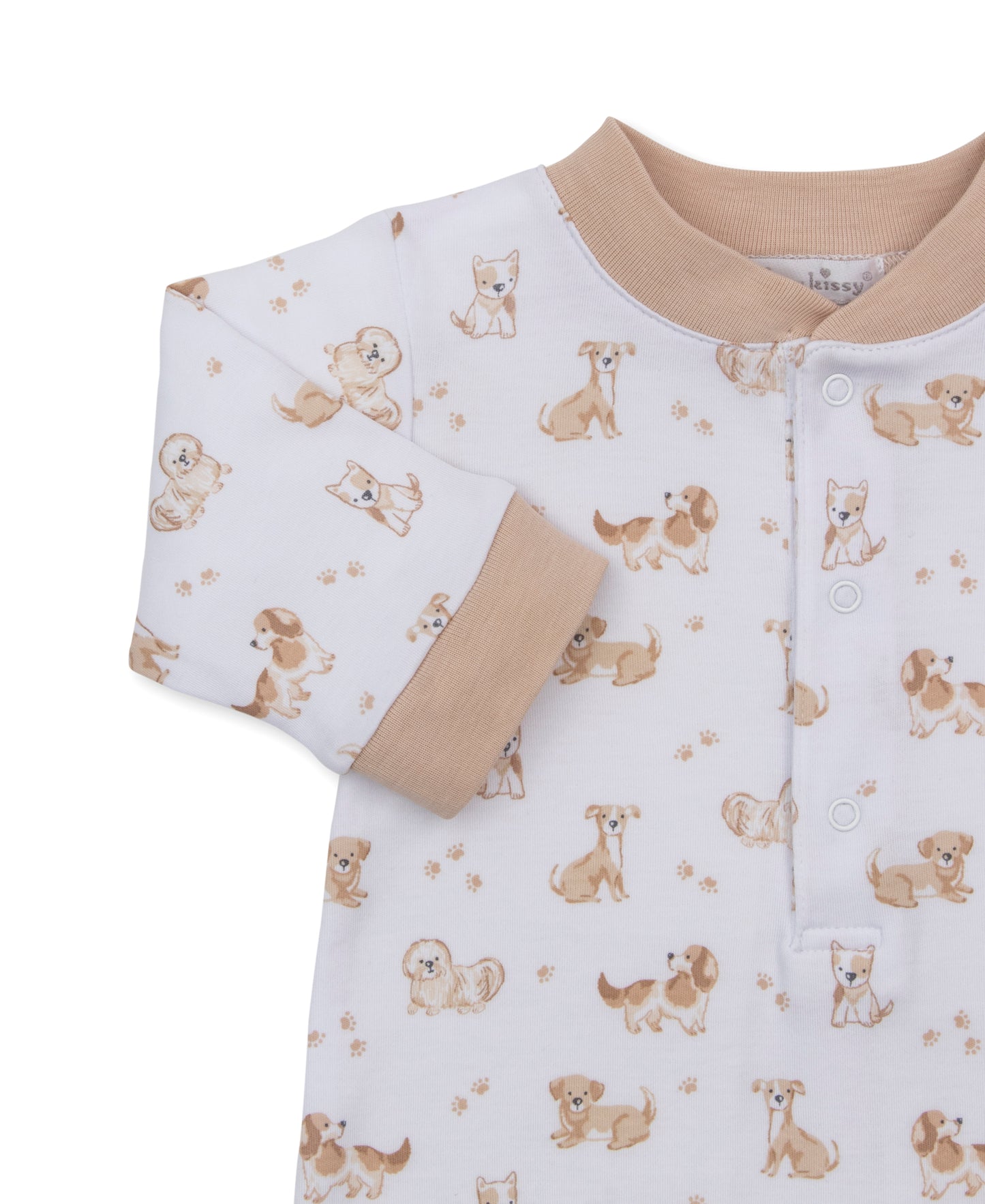 Puppy Paws Brown Print Playsuit