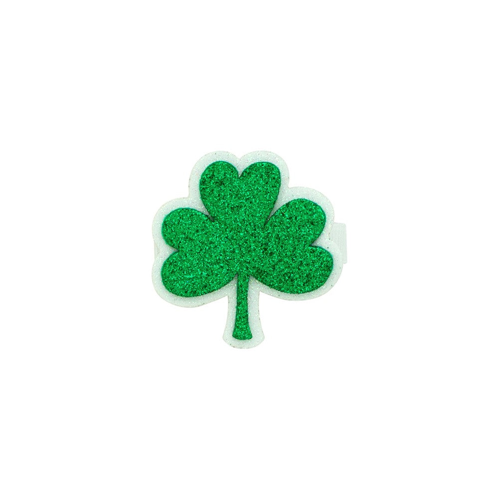 MED GLITTER SHAMROCK GRN