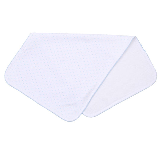 Mini Dots Blue Burp Cloth
