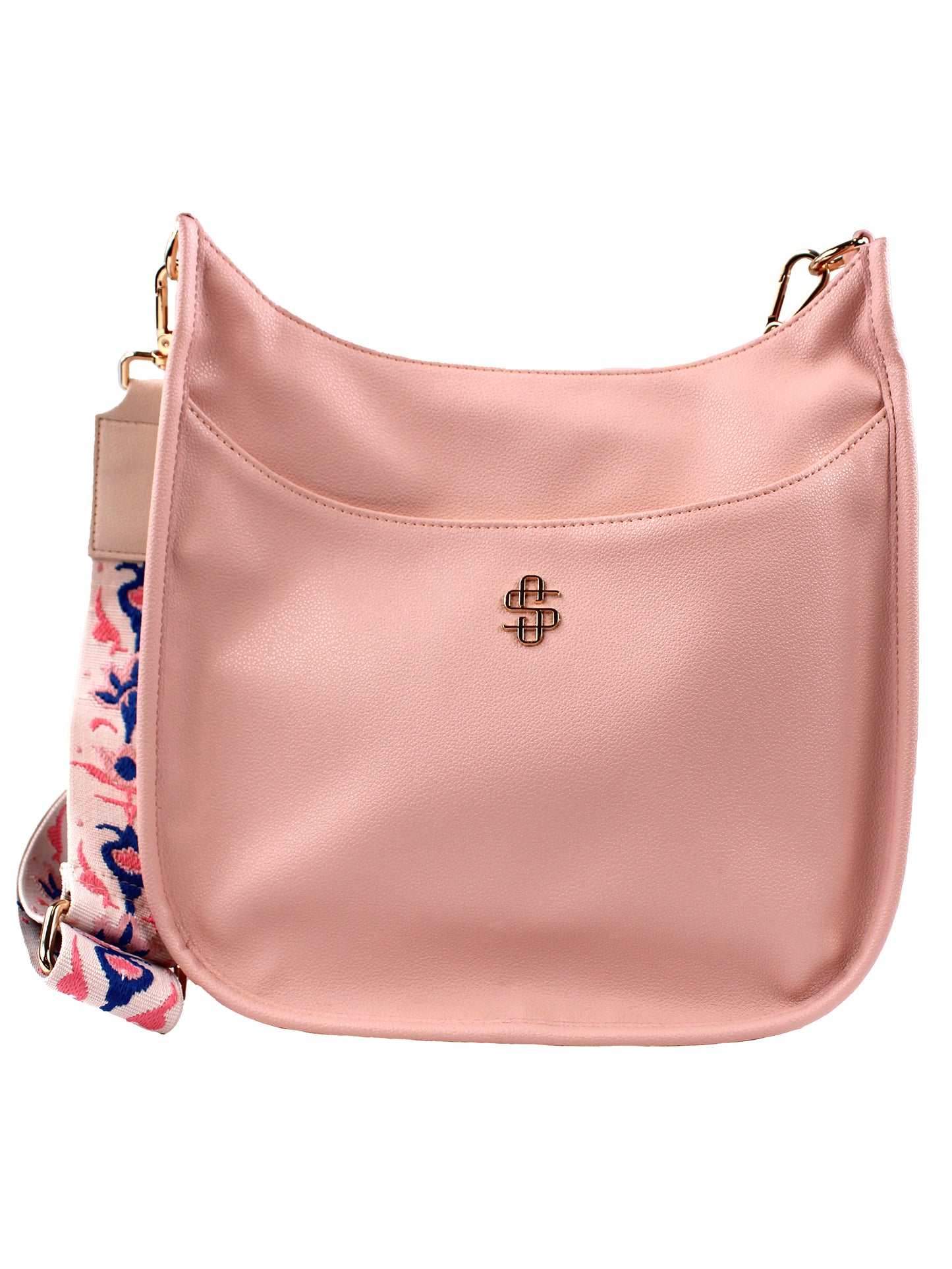 Leather Satchel Bag - Peach