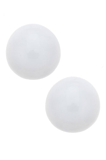 Neiman Coated Enamel Stud Earrings