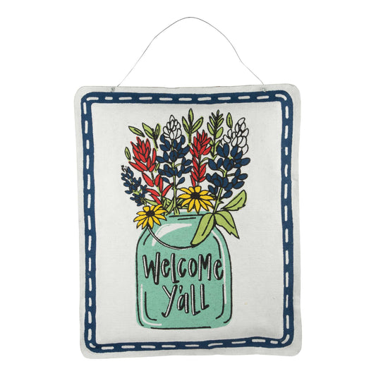 Welcome Y'all Blue Bonnet Burlee