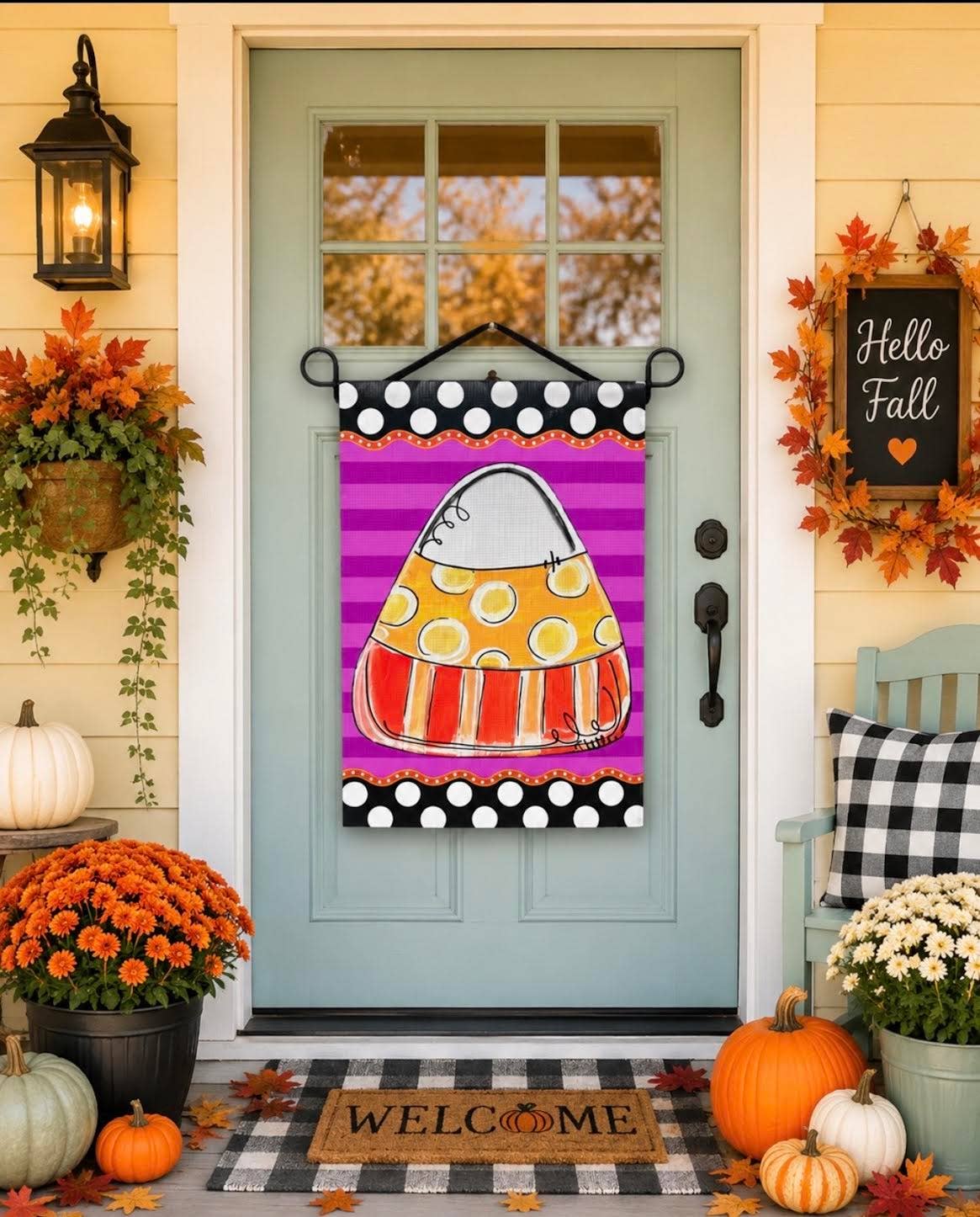 Garden Flag: A Candy Corn Halloween