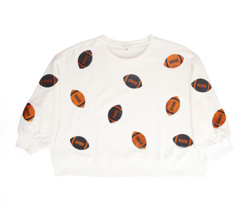 Sweatshirt Millie Navy/Orange Footballs