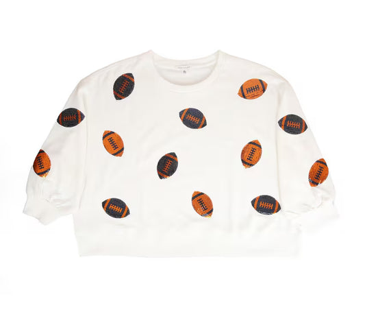 Sweatshirt Millie Navy/Orange Footballs