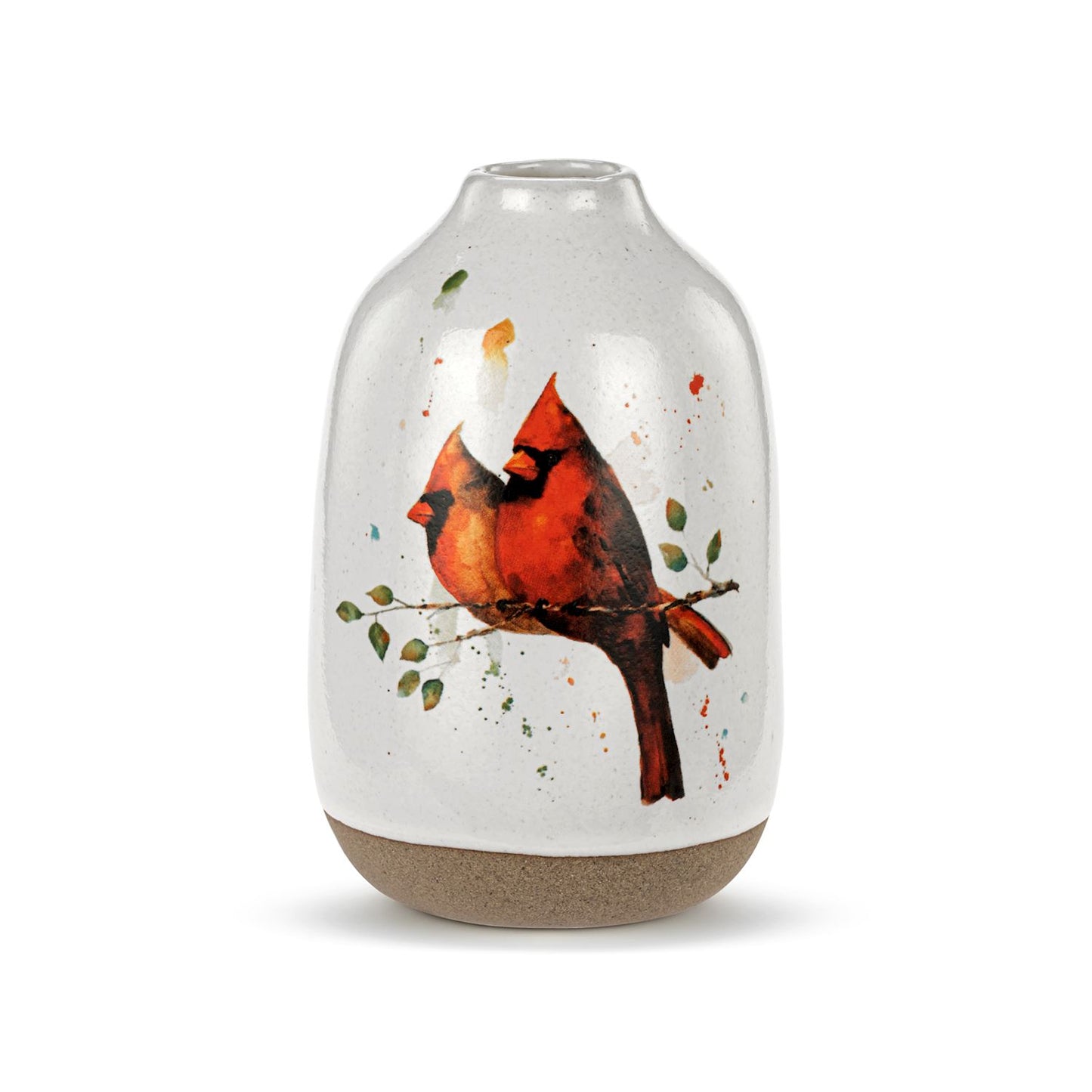 Cardinal Pair Bud Vase