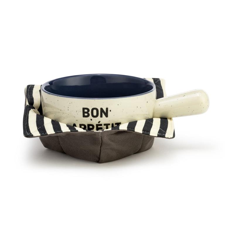 Soup Crock & Bowl Cozy - Bon Appétit