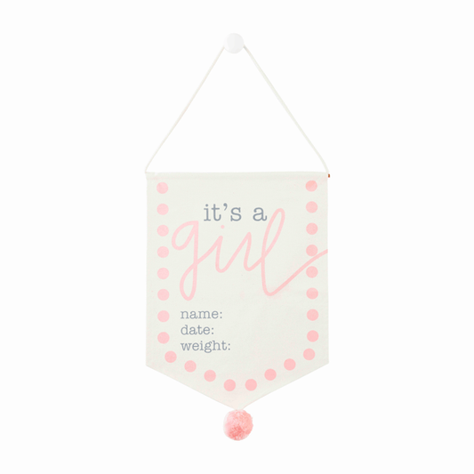 It's a Girl Canvas Sign