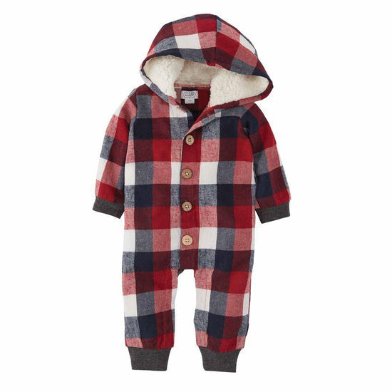 Buffalo Check Hooded One Piece Outfit