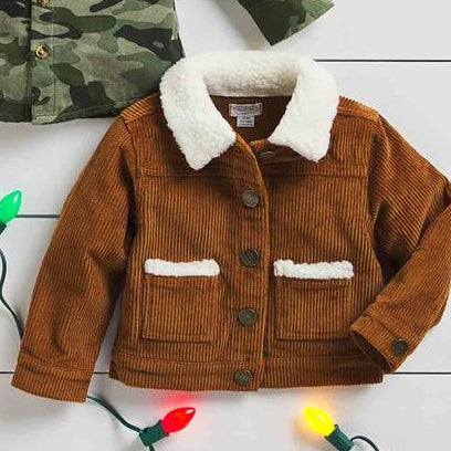 Boy Cord Sherpa Jacket