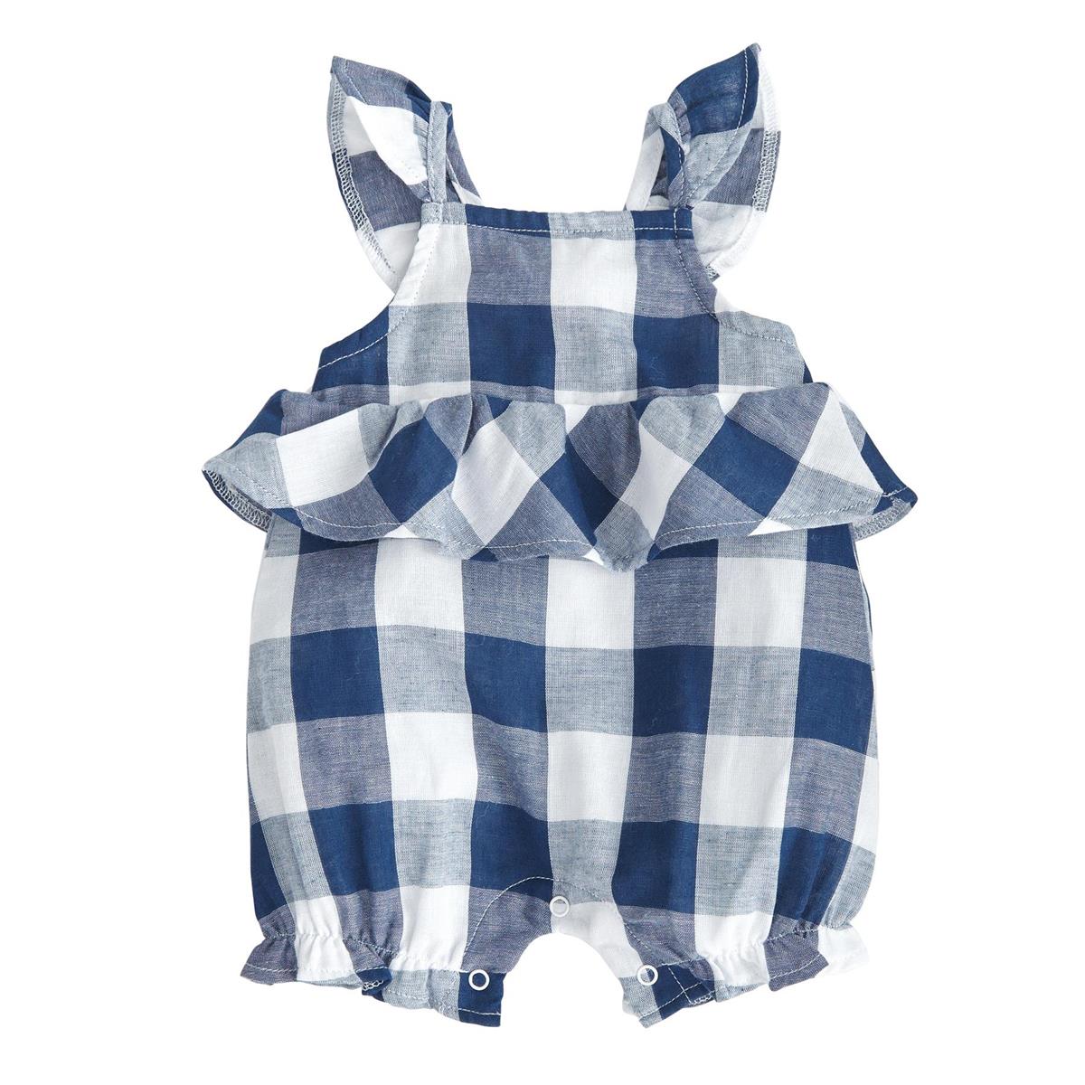 Mudpie Girl Nvy Ck Romper