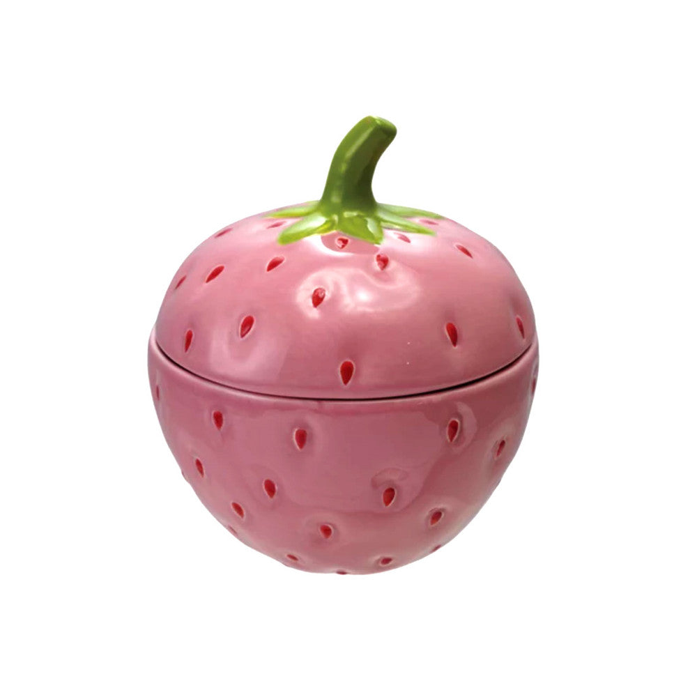 Ceramic Jar Strawberry W Lid