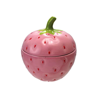 Ceramic Jar Strawberry W Lid