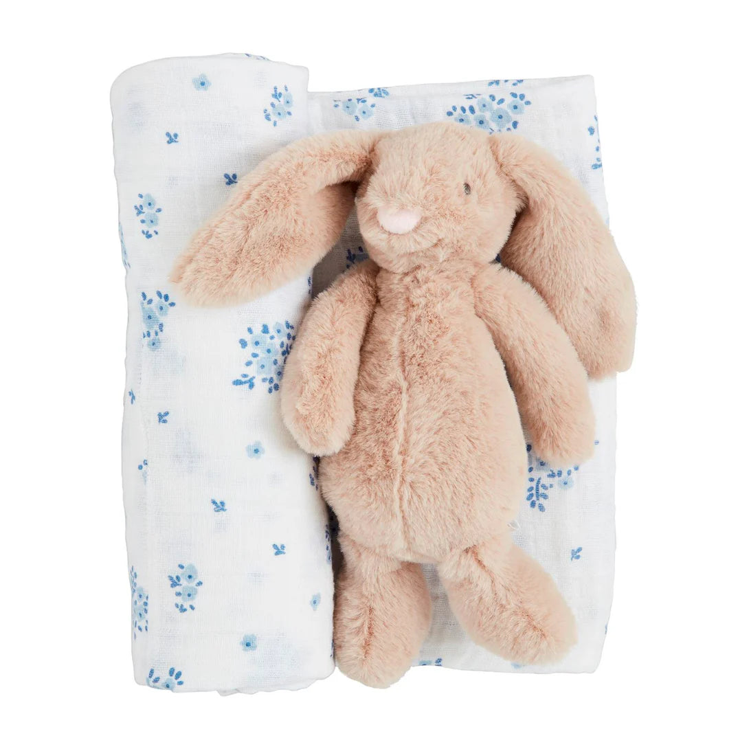Blue Floral Swaddle