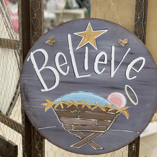 Door Sign Believe