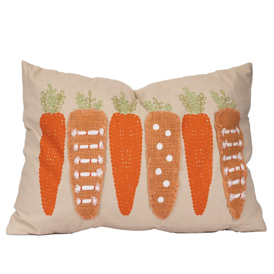 Carrot Pillow 14X20