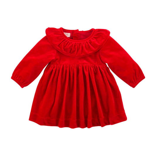 Poinsettia Red Velour Dress